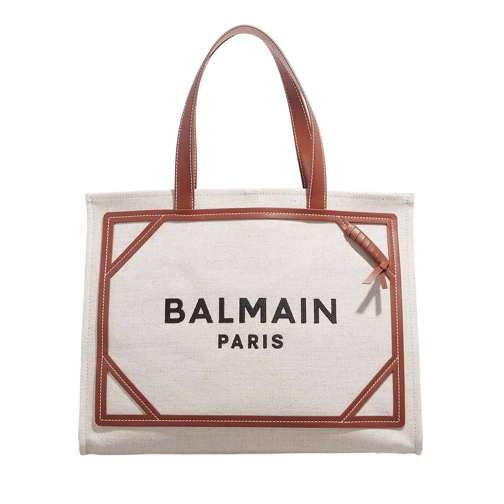 Balmain Army Medium Canvas & Logo Shopper Beige Sac à provisions