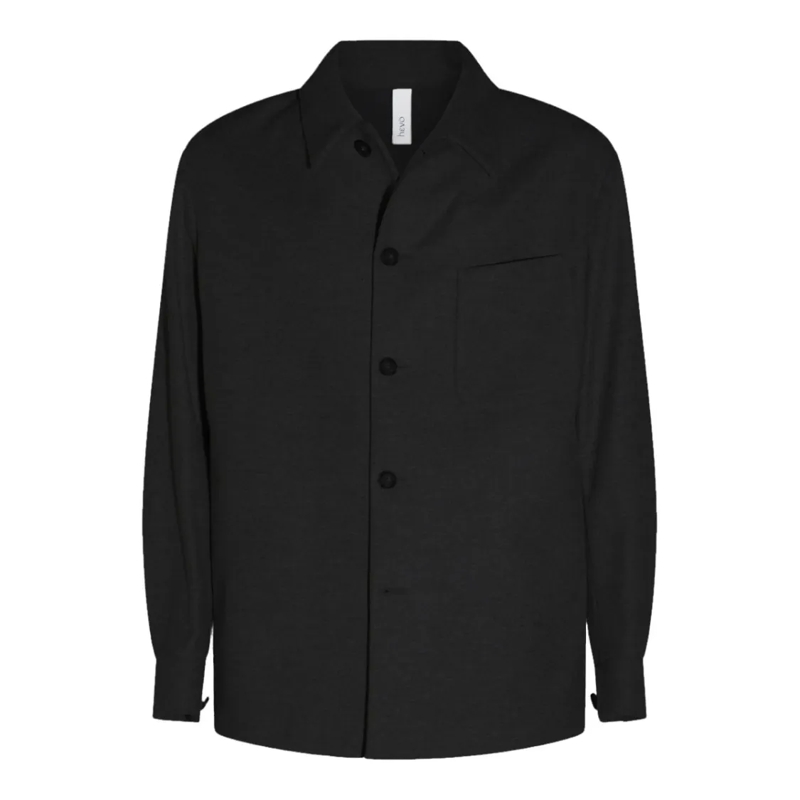 Hevo  Button-Up Black Jacket Black
