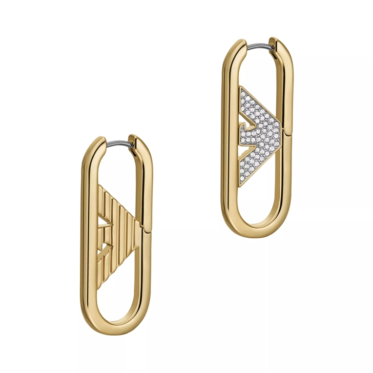 Emporio Armani Brass Hoop Earrings Gold