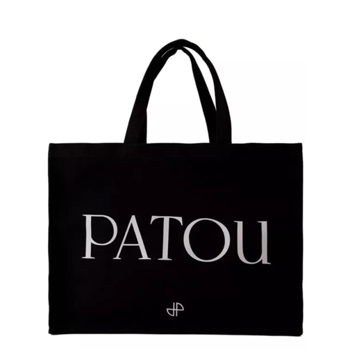 Patou Large Tote Bag - Cotton - Black Black Tote