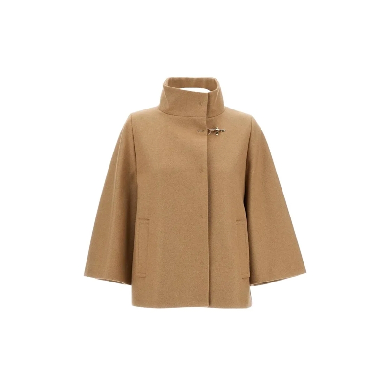 Fay Cape Hooked Lined Cape Brown