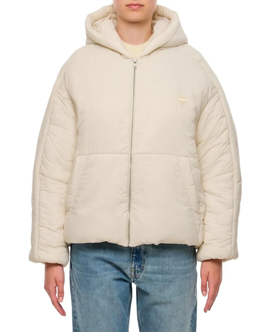 Mordecai - Padded Hooded Jacket - Größe M - beige