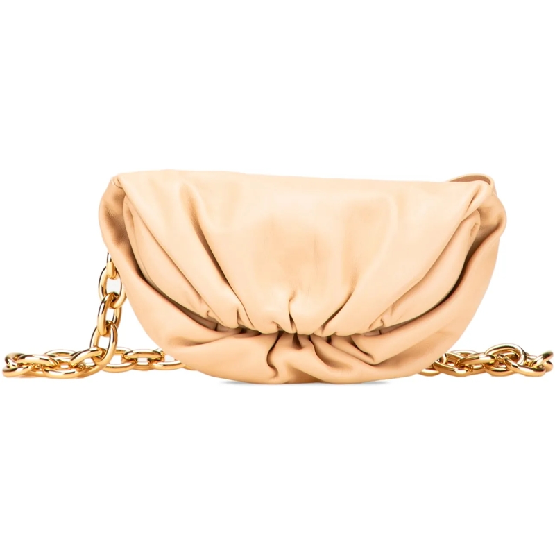 Bottega Veneta Sac de ceinture Lambskin Belt Chain Pouch braun