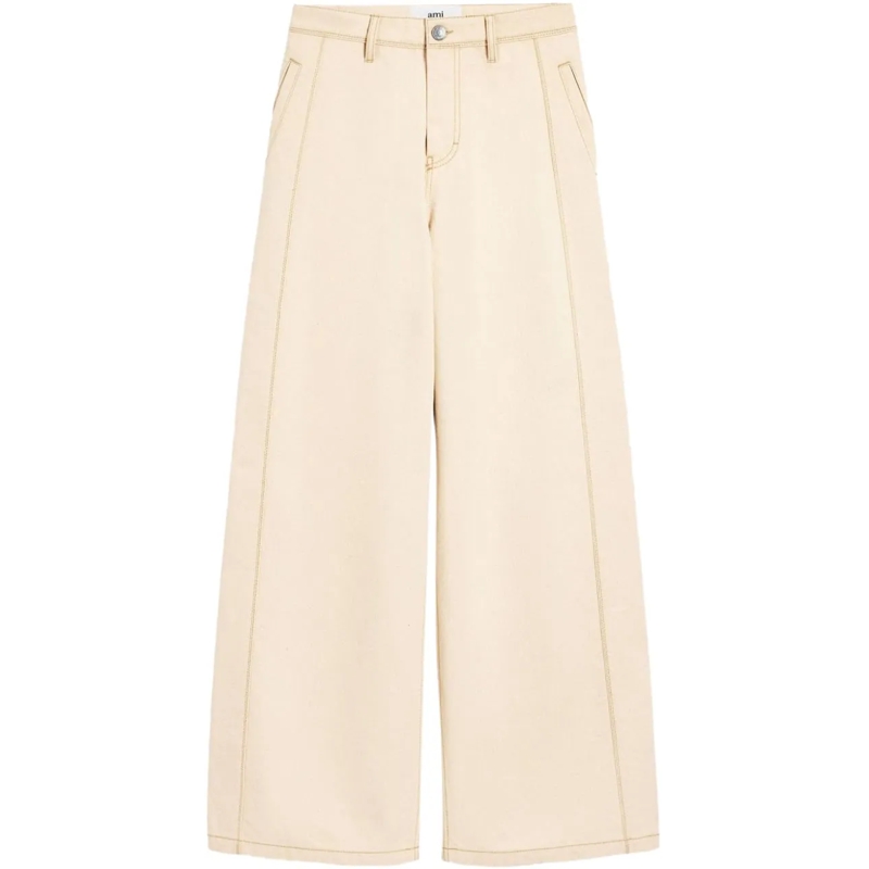 AMI Paris Jeans mit geradem Bein Jeans Beige beige