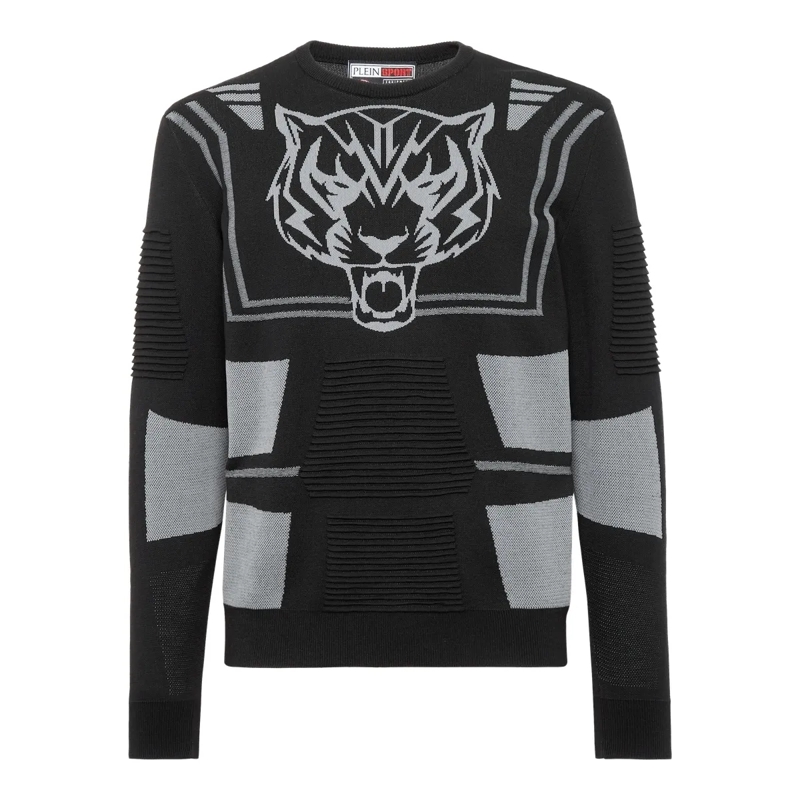 Plein Sport  Rundhalspullover schwarz