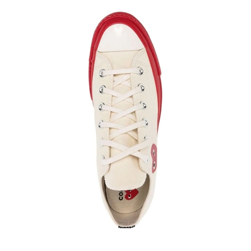 Comme des Garcons Low-Top-Sneaker Comme Des Garcons Play X Converse Chuck 70 Sneaker weiß (Image 8)