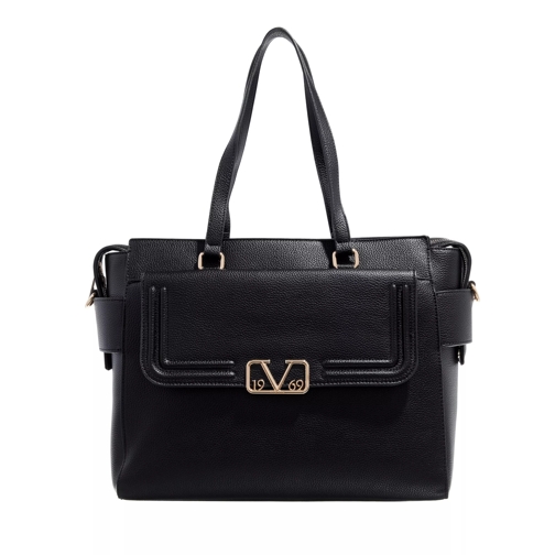 19V69 Italia Nikola Black Shopping Bag