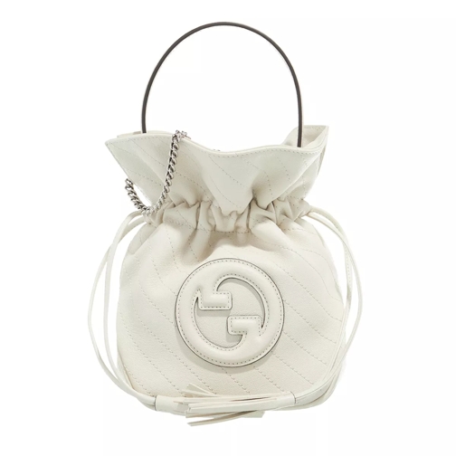 Gucci Blondie Mini Bucket Bag White Leather Minitasche