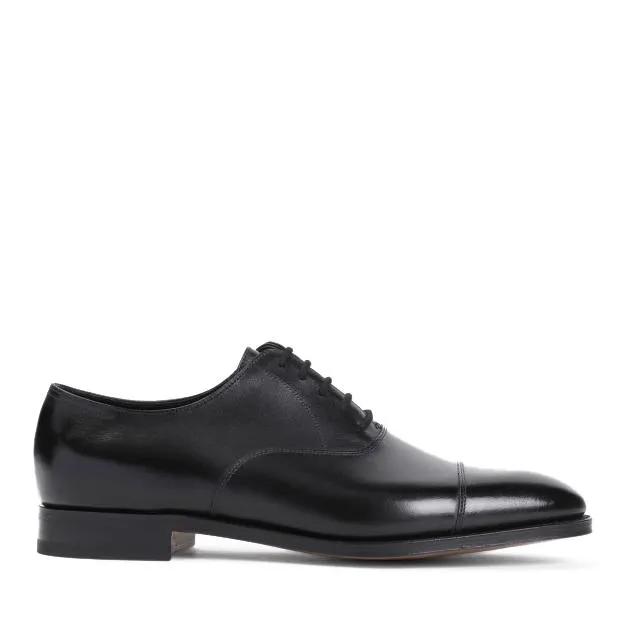 Thumbnail - City Ii Black Calf Leather Oxfords - Gr. 10 - in Schwarz