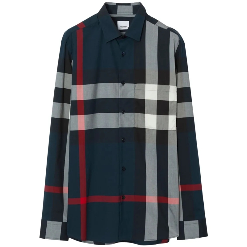 Burberry Hemd Plaid Pattern Shirt Blue