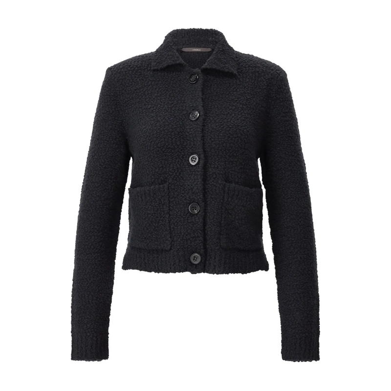 windsor. Strickjacke Strickjacke aus Schurwolle Schwarz