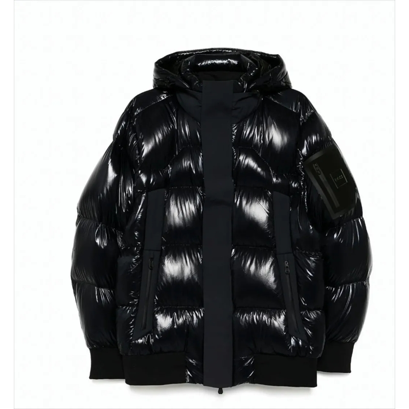 Boss Daunenjacke Glossy Quilted Black Down Jacket Black