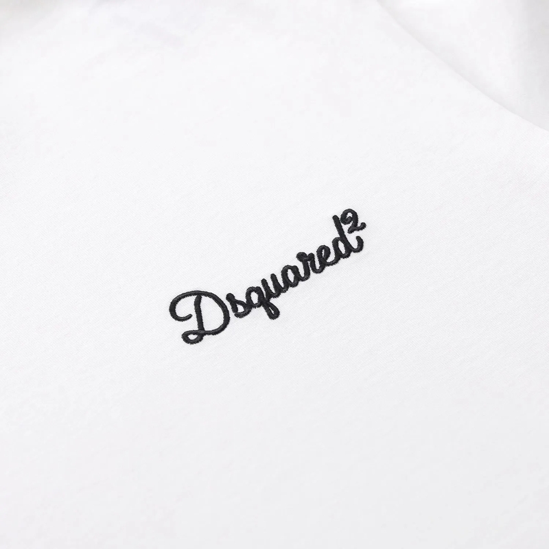Dsquared2 T-shirt Minimalist White Cotton T-Shirt With Logo White(Image 7)