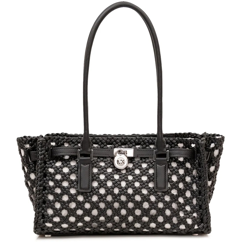 MICHAEL Michael Kors Shopper Borsa Tote Intrecciata con Doppi Manici schwarz