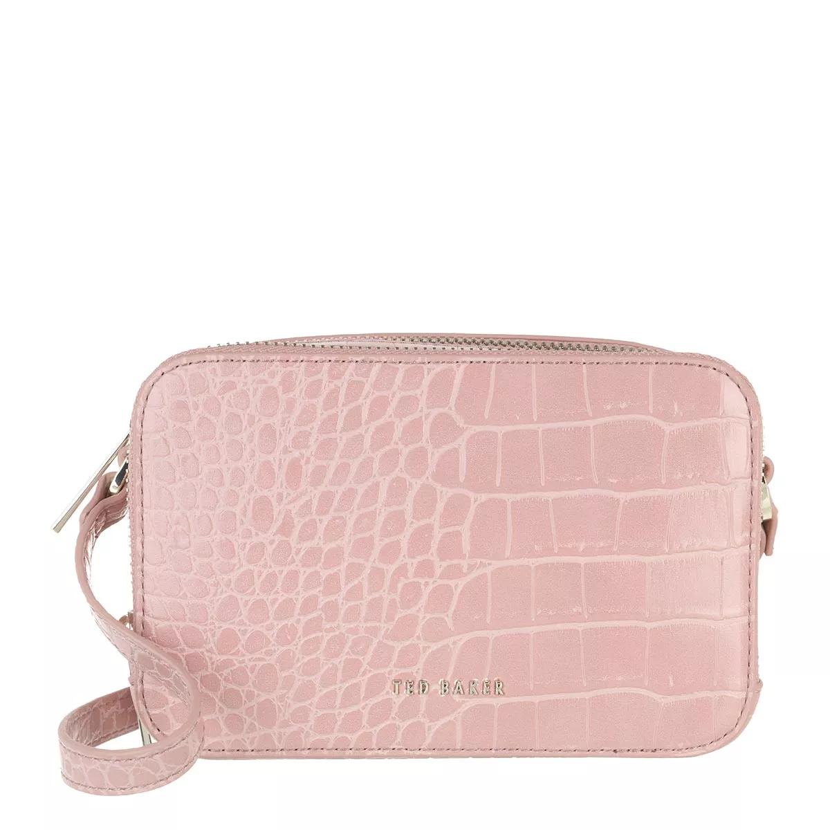 Ted Baker Stina Leather Cross Body Bag, Mid Pink at John Lewis & Partners