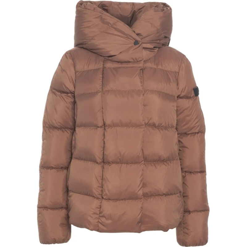 Peuterey Mini-robe Down jacket with high collar braun