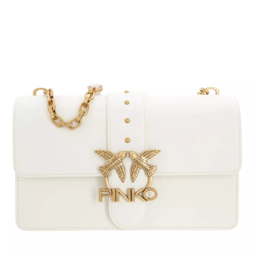 Pinko Love Classic Icon Simply 14 Cl Bianco Banco Antique Gold Cross body-väskor