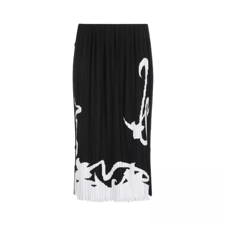 Lanvin - Black Pleated Long Skirt - Größe 36 - black