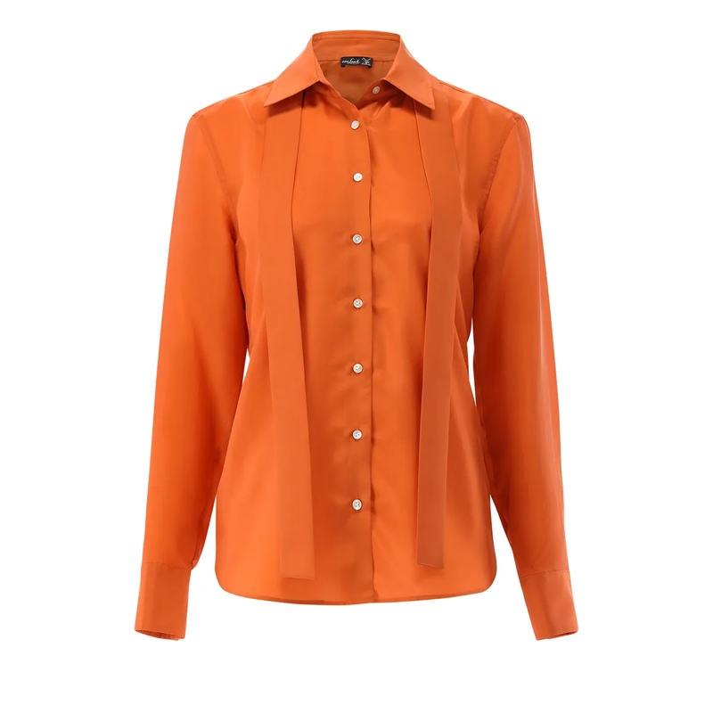 VAN LAACK Bluse Bluse Modern Fit Uni orange