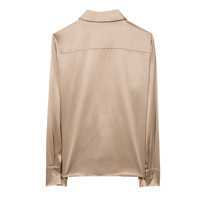 Luisa Cerano Top Langarm-Seidenbluse cappuccino(Image 6)