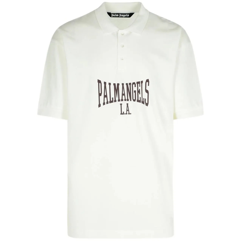 Palm Angels T-shirt Palm Angels College Logo Polo weiß