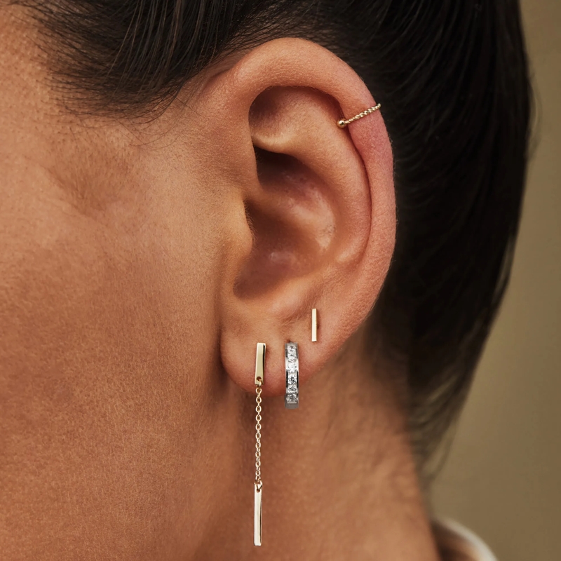 Isabel Bernard Créoles Saint Germain Tiphaine 14 Karat Hoop Earrings With White Gold(Image 3)