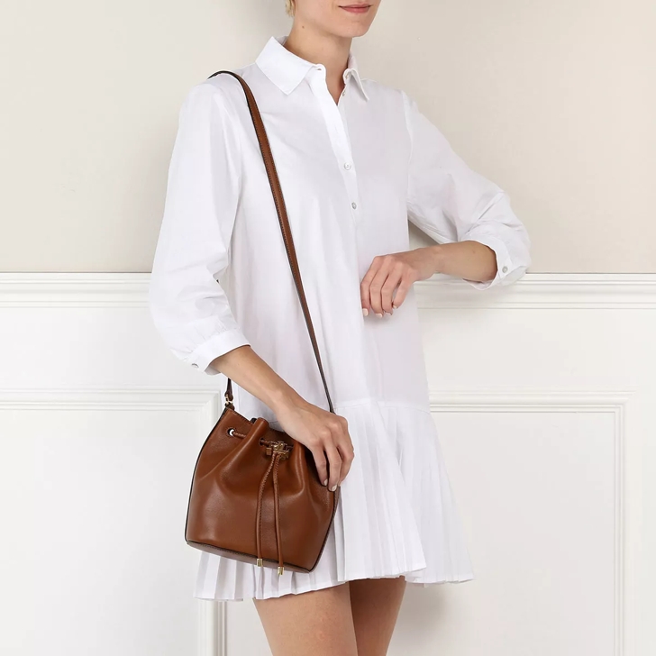 Lauren ralph lauren mini store leather drawstring bucket bag