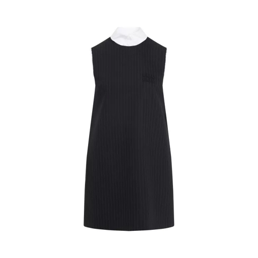 Miu Miu  Blue Wool Dress Black