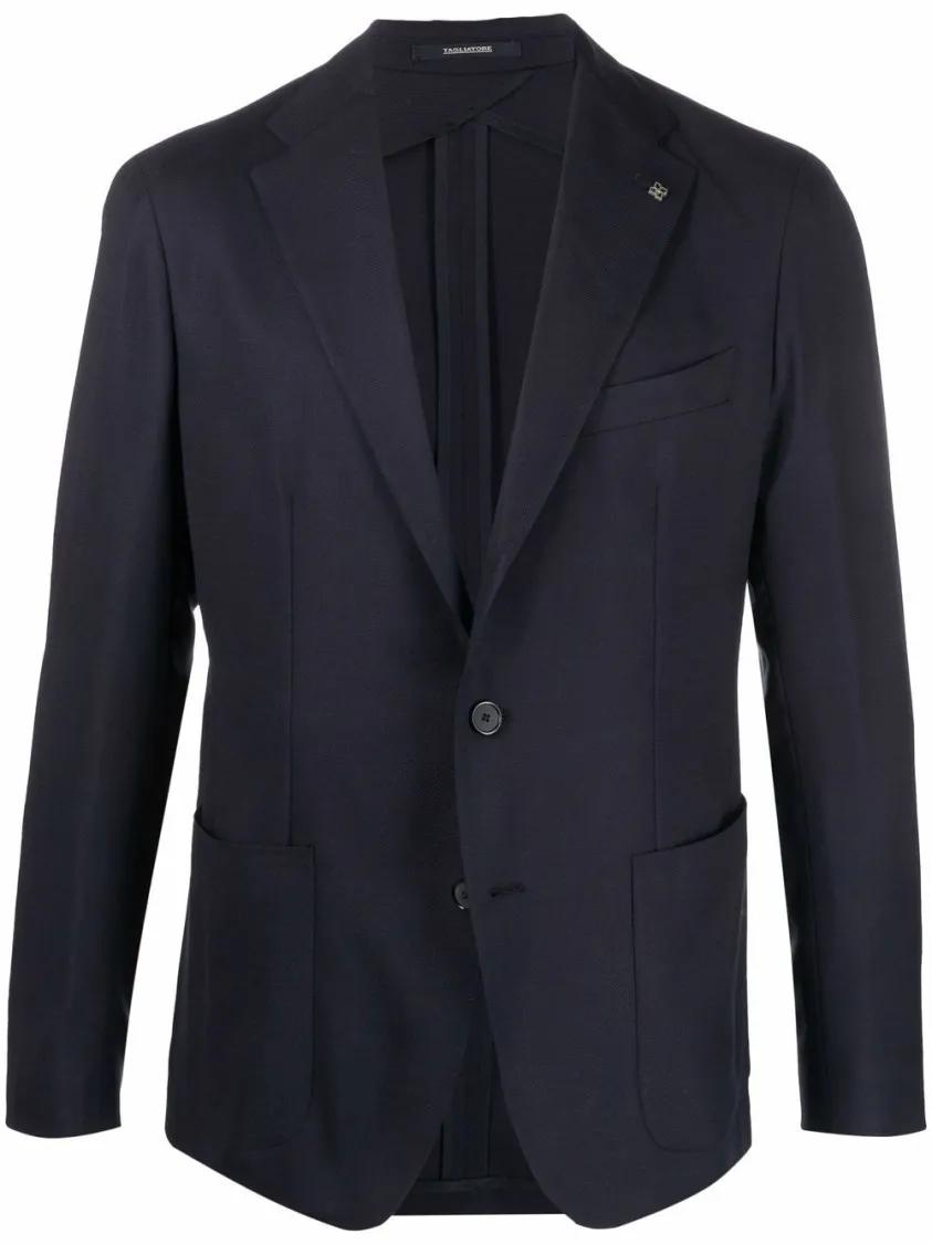 Tagliatore - Navy Blue Wool Jacket - Größe 54 - blau