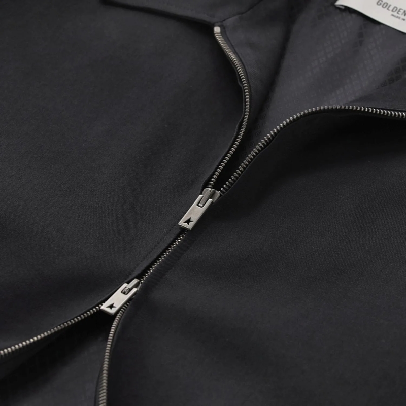 Golden Goose Übergangsjacke Leichte Jacke aus Schurwolle Schwarz(Image 4)