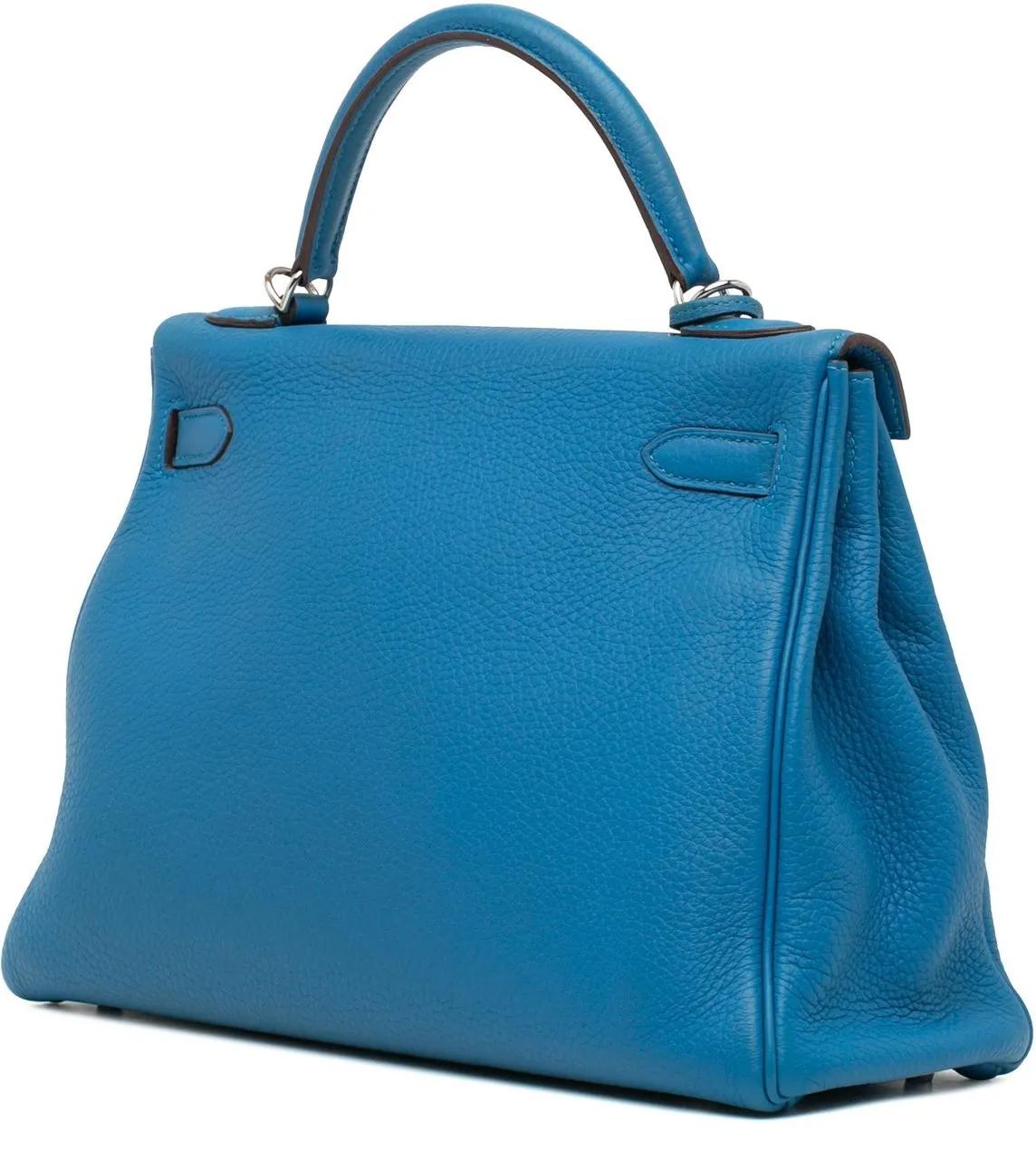 Hermès Totes & shoppers Clemence Kelly II Retourne 32 in blauw