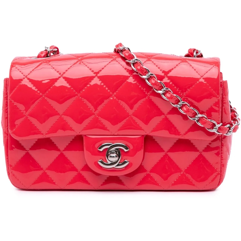 Chanel Sac à bandoulière Mini Rectangular Classic Patent Single Flap rot