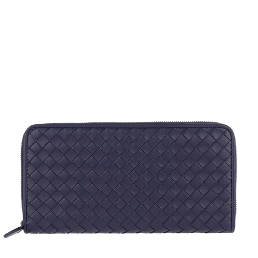 Bottega Veneta Intrecciato Zip Around Wallet Nappa Leather Atlantic Continental Wallet-plånbok