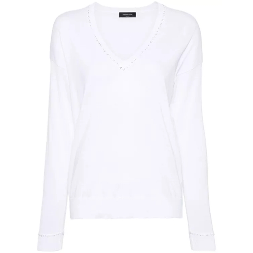 Fabiana Filippi White Sequin-Detail Sweater White 