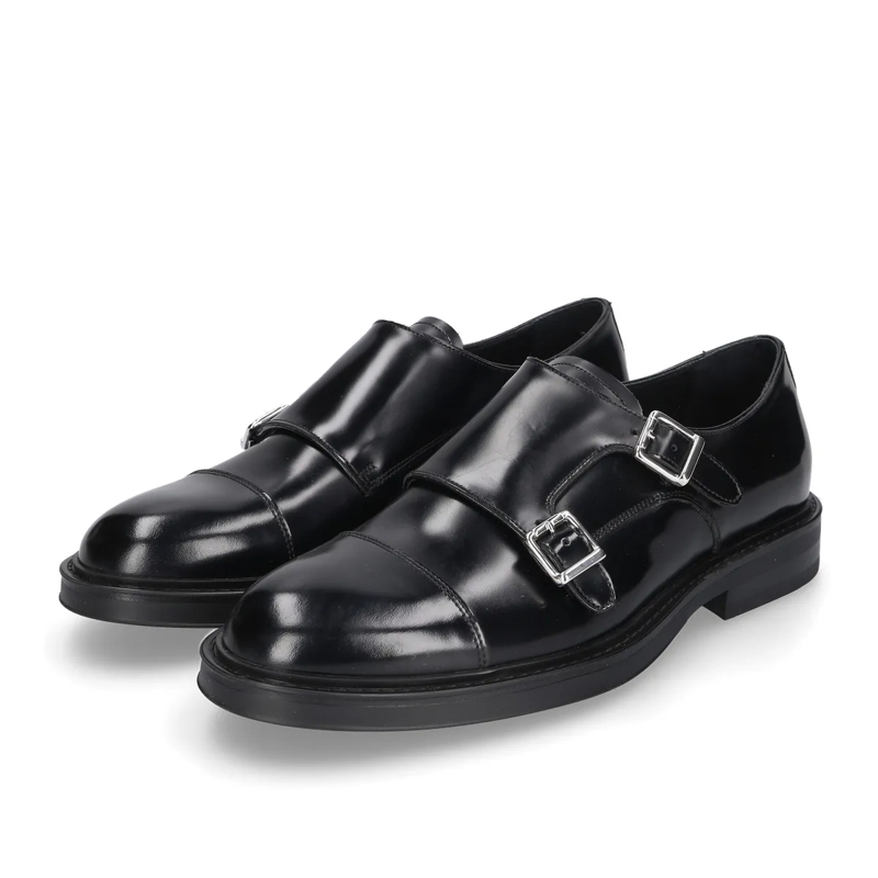 Heinrich Dinkelacker Flache Schuhe Schnallenschuh Florenz Plain CA schwarz(Image 2)