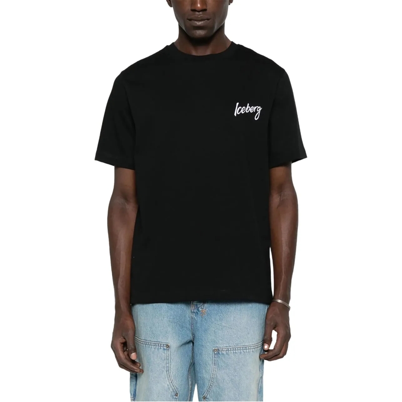 Iceberg T-Shirt Diner Oversized Tee Black schwarz