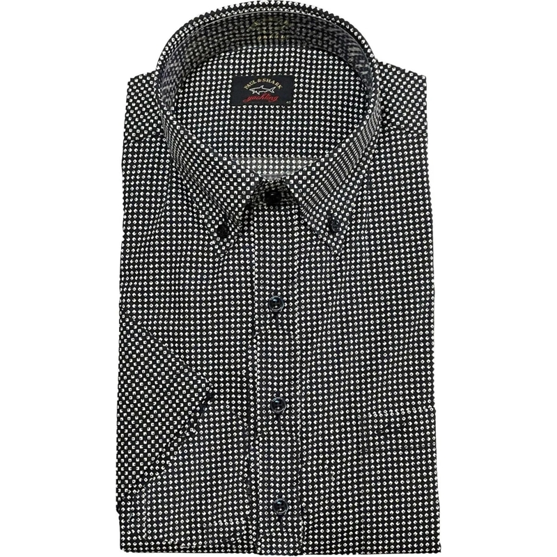 Paul & Shark Casual top Paul & Shark  Korte Mouw Overhemden Zwart 23413081 schwarz