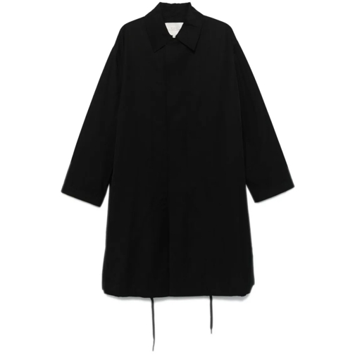 Studio Nicholson Veste de transition Black Long Cotton Coat Black