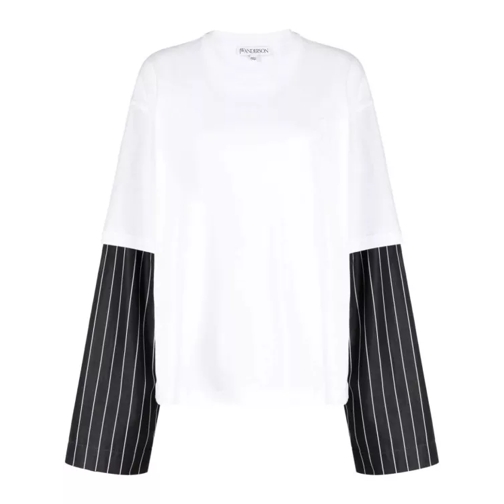 J.W.Anderson T-Shirt Contrast-Sleeves White/Black White 