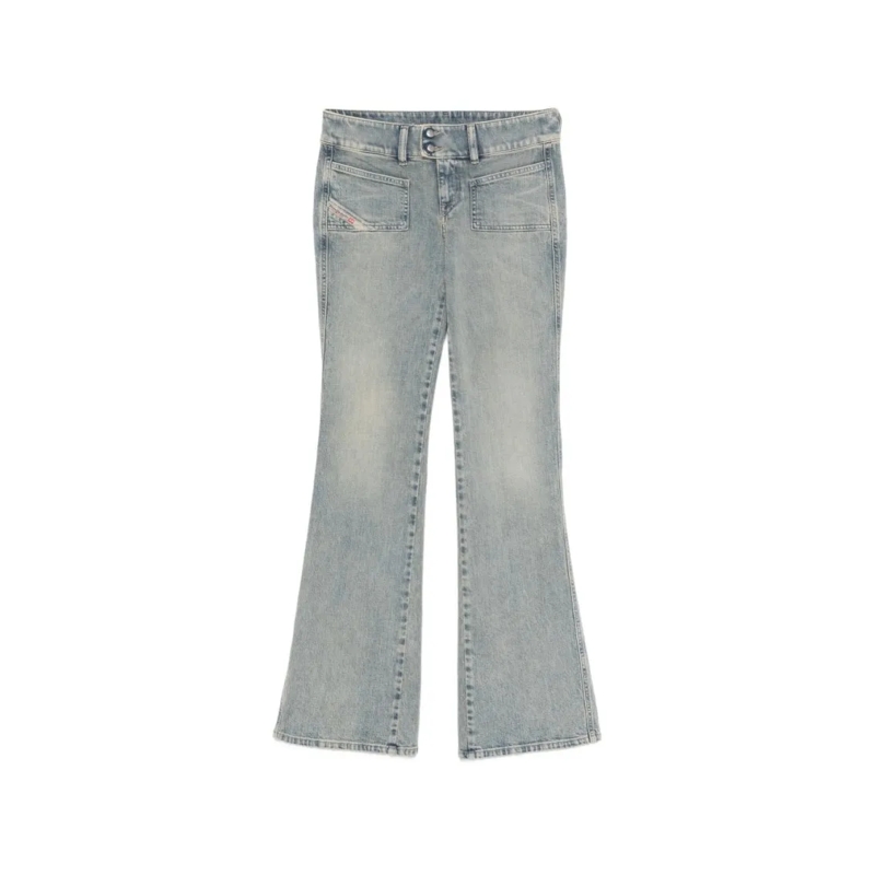 Diesel Jeans Light Washed Denim Jeans With Faded Effect Blue