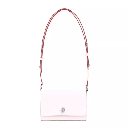 Alexander McQueen Small Skull Venus Brushed Calf Leather Bag White Axelremsväska