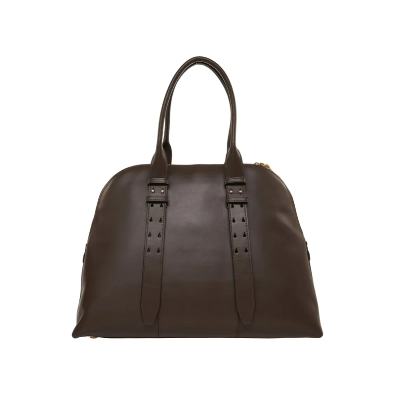 Pinko Schultertasche Bowling Bag With Double-Zip Closure Black