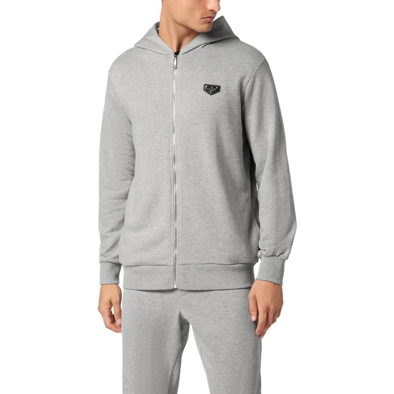 Philipp Plein Top Sweatjacke Mit Kapuze Iconic Plein grau(Image 3)