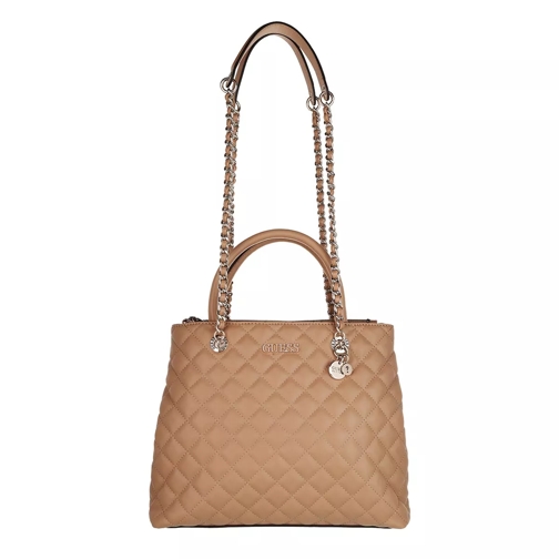 Guess Illy Society Satchel Beige Shopping Bag