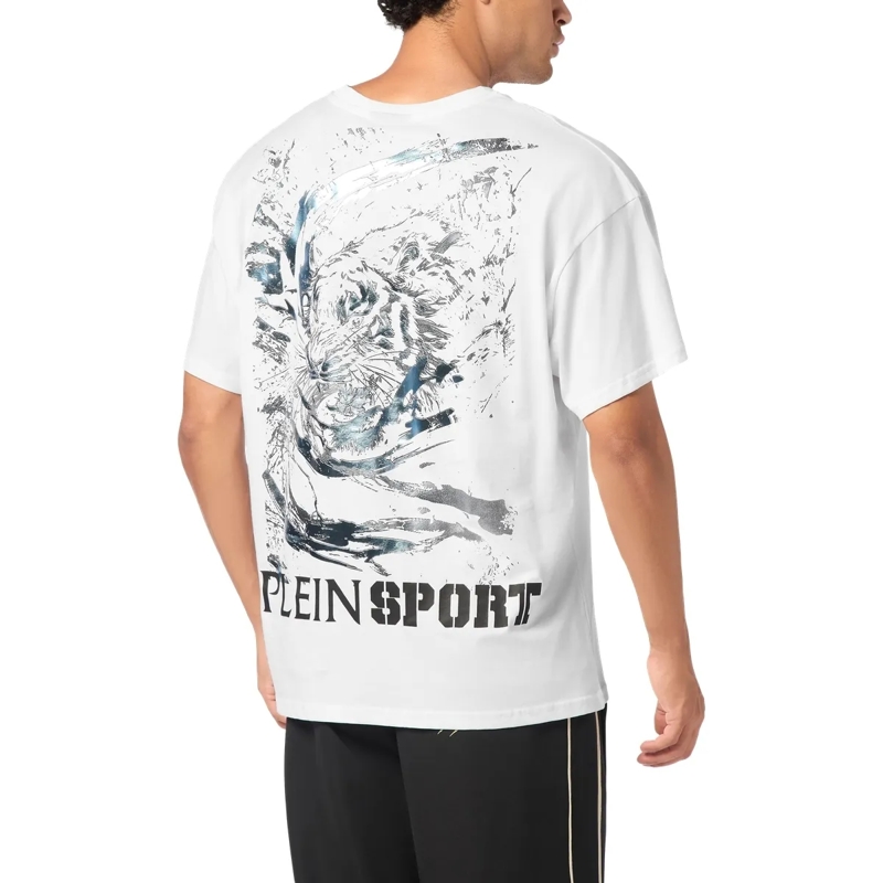 Plein Sport T-Shirt T-Shirt Rundhalsausschnitt Ss Tiger weiss(Image 2)