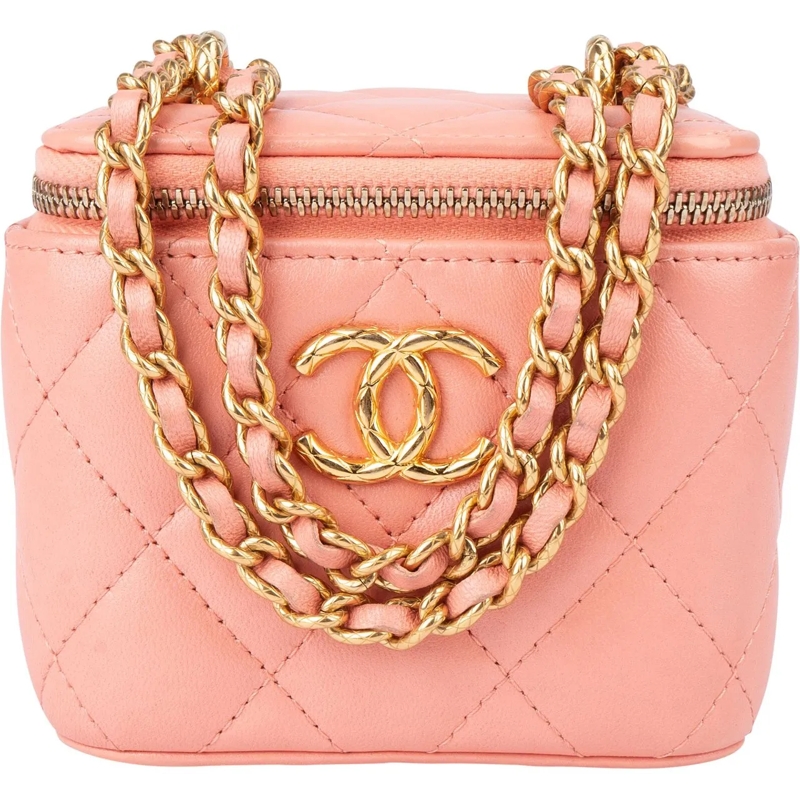 Chanel Tote Chanel Quilted Lambskin Vanity CC Crossbody Bag rot