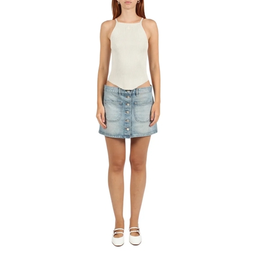 Courrèges Jupe Multiflex Denim Skirt Blue JeanS-Röcke