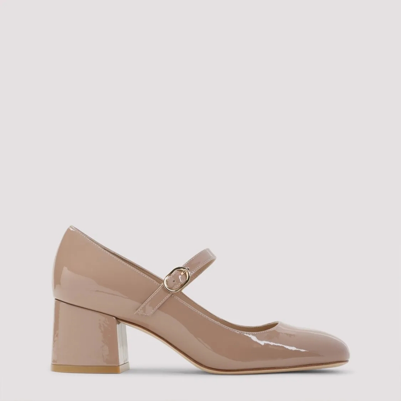 Stuart Weitzman Pumps Mj 60 Light Brown Patent Leather Pumps Neutrals