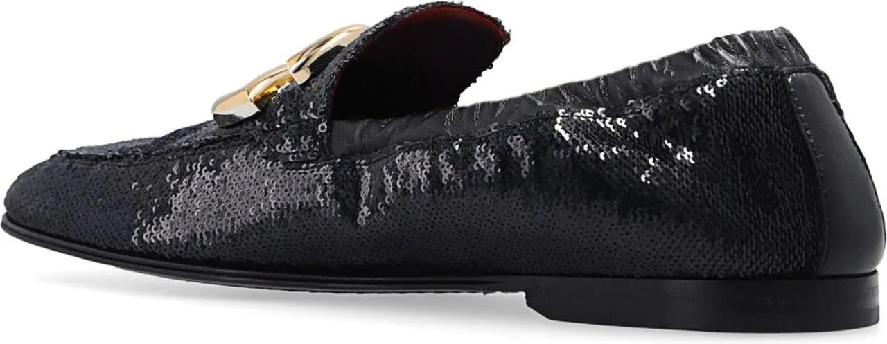 Thumbnail - Dolce&Gabbana Loafer - Ariosto Paillettes Loafers - Gr. 39 (EU) - in Schwarz - für Damen