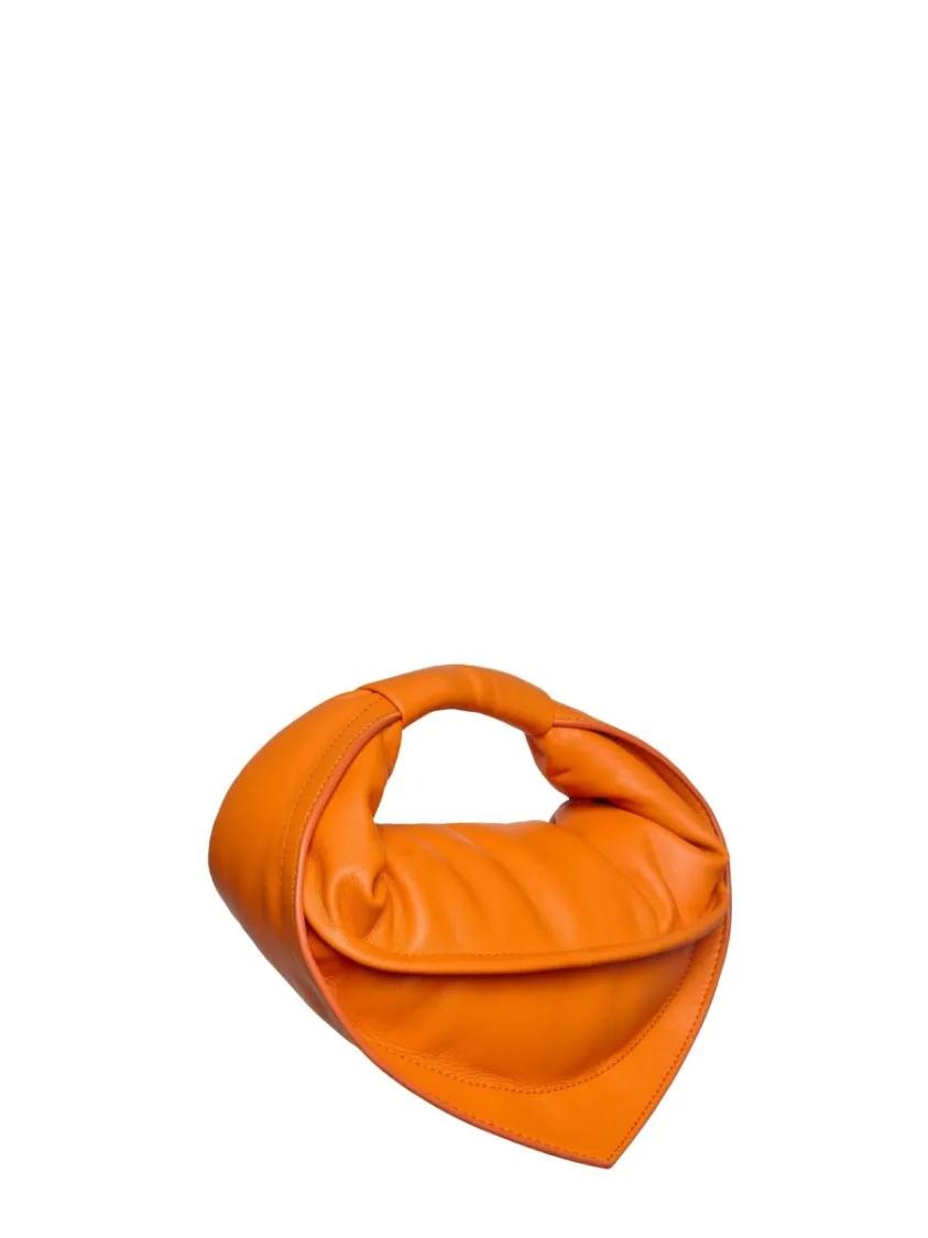 Federico Cina Hobo bags Mini "Tortellino" Bag in oranje